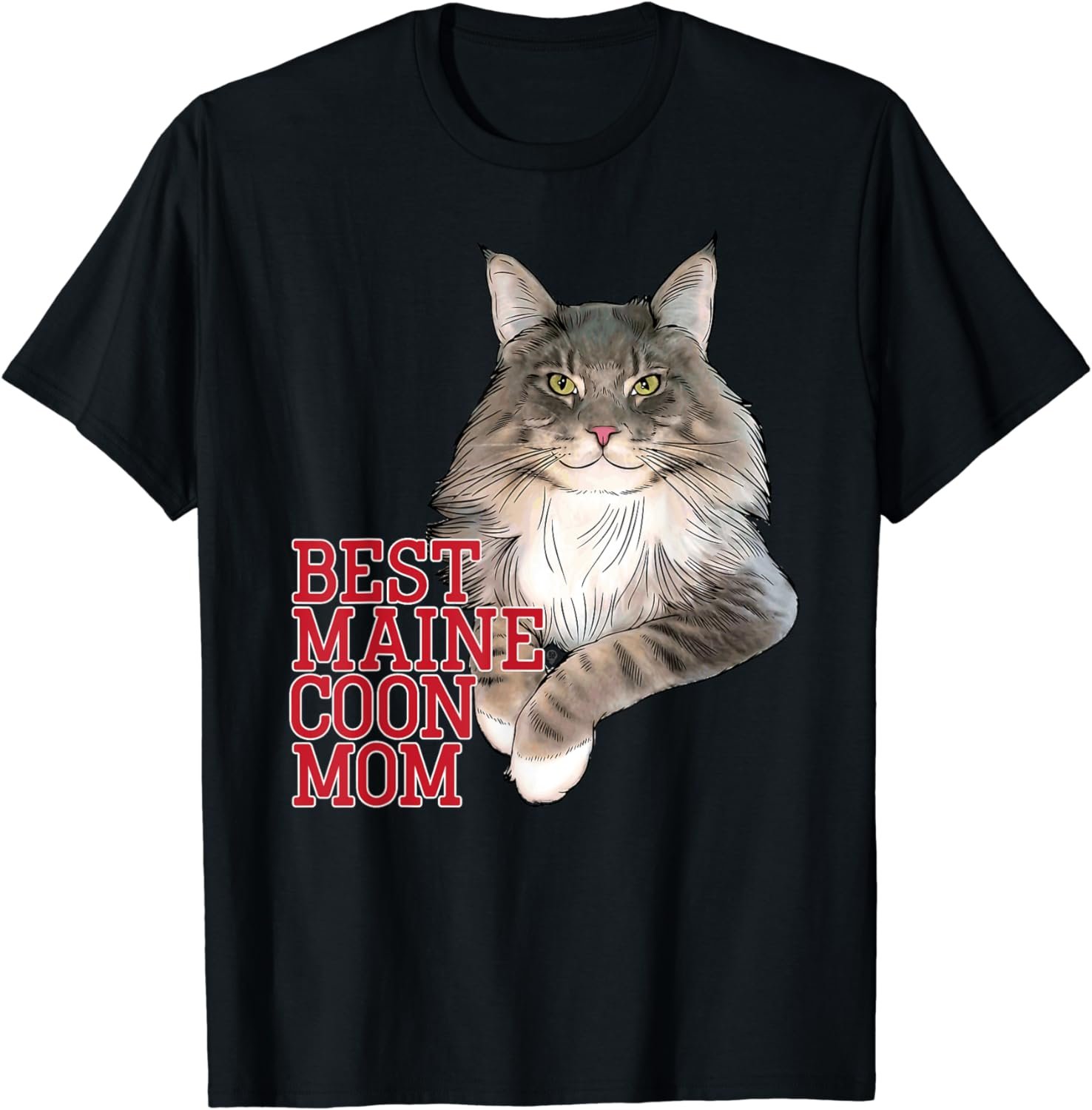 Best Maine Coon Mom Funny Cat T-shirt