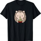 Hedgehog Eating Ramen Noodle Soup Cute Tee Shirt T-Shirt