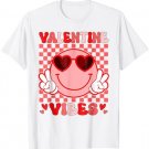 Groovy Valentine Vibes Valentines Day Shirts For Girl Womens T-Shirt
