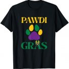 Cute Paw Pet Dog Cat Lovers Owner Mardi Gras Dog Cat T-Shirt