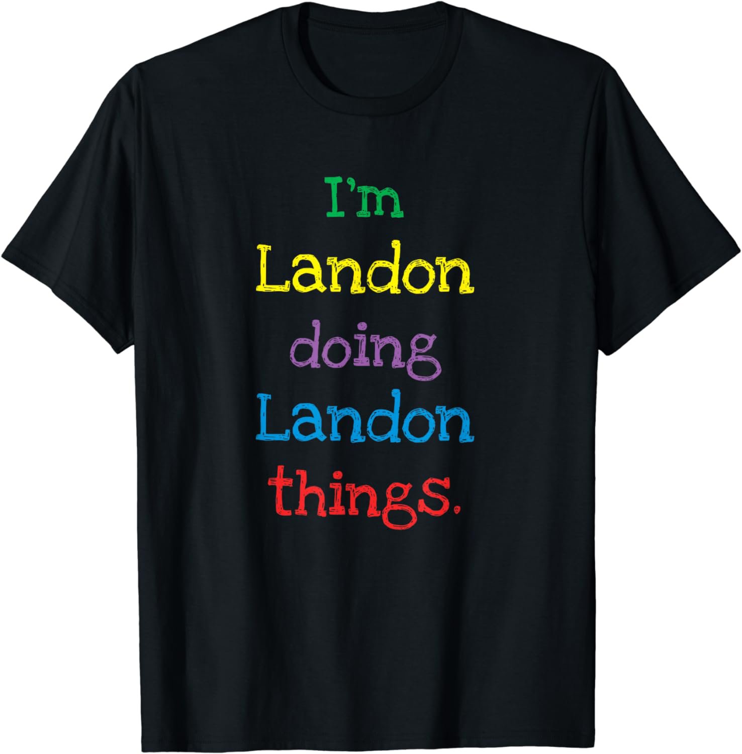 Landon Cute Text Kid's Gift For Boys Personalized T-Shirt