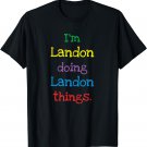 Landon Cute Text Kid's Gift For Boys Personalized T-Shirt
