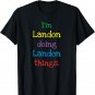Landon Cute Text Kid's Gift For Boys Personalized T-Shirt