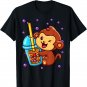 Monkey Blue Boba Tea Bubble Tea Milk Cute Anime Japanese T-Shirt