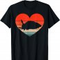 Vintage Heart Nudibranch Lover Aquarist Retro Sea Slug T-Shirt
