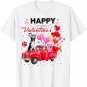 Cute Red Truck Border Collie Valentines Day Costume Boy Girl T-Shirt