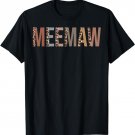 Meemaw Leopard Print Mom Cute Mothers Day Funny Grandma T-Shirt