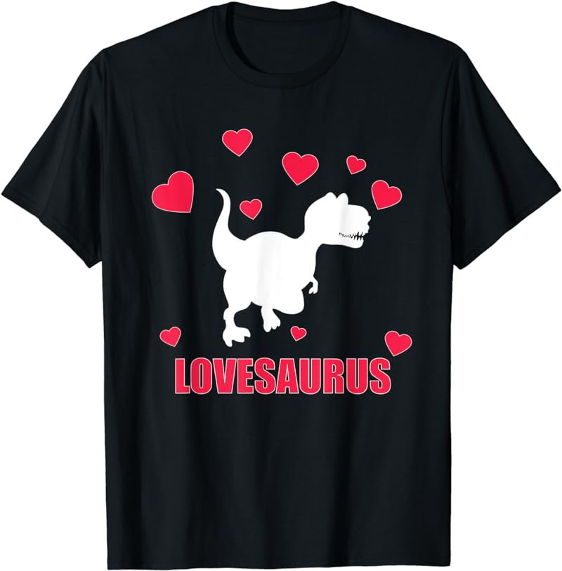 Lovesaurus Shirt - Cute Valentine TRex Dinosaur Boys Girls T