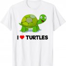 I Love Turtles T-Shirt - Heart Turtles Tee Shirt