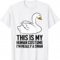 Swan Baby Gift This Is My Human Costume I'm Really A Swan T-Shirt