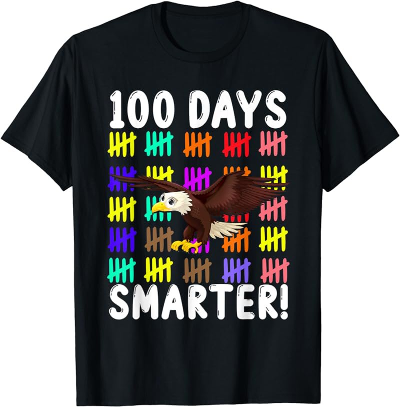 Animal Bird Cute Eagle Student Kids Gift 100 Days Of School T-Shirt