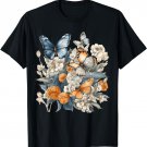 Cute Cottagecore Floral Butterfly Aesthetic Girls Graphic T-Shirt