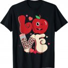 Teacher Valentines Day Groovy Leopard Teacher Valentine T-Shirt