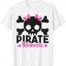 Cute Pirate Princess Pink Pirate Skull and Crossbones Girls T-Shirt