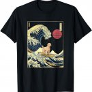 Labradoodle Japanese Kanagawa Wave Funny Surf Dog T-Shirt