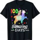 Cute 100 days of school Sloth llama Gift-100 Llamazing Days T-Shirt