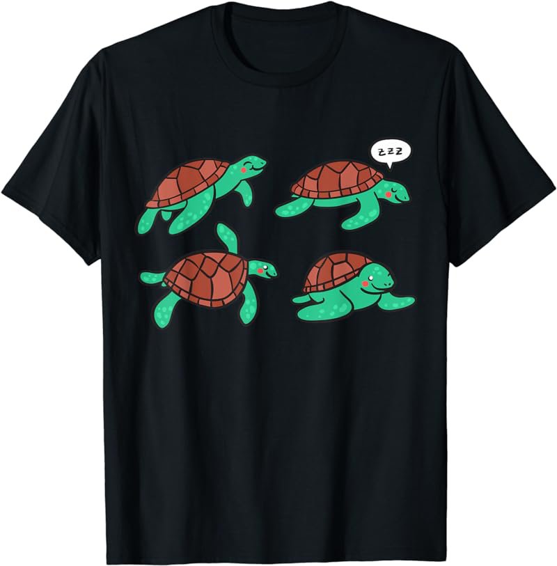 Cute Sleeping Sea Turtle Owner Gift T-Shirt