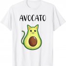 Cute Avocato Vegan Vegetarian Cat Avocado T-Shirt