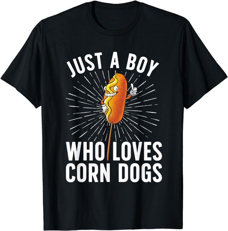 Cute Corn Dog Design For Men Boys Kids Sausage Corndog Lover T-Shirt