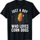 Cute Corn Dog Design For Men Boys Kids Sausage Corndog Lover T-Shirt