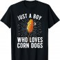Cute Corn Dog Design For Men Boys Kids Sausage Corndog Lover T-Shirt
