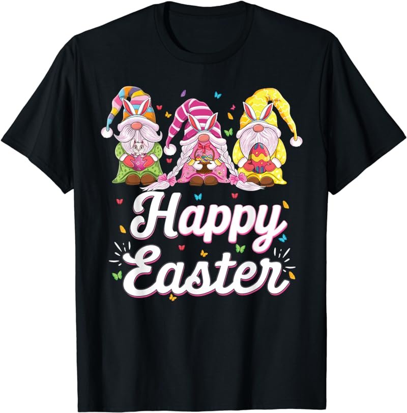 Happy Easter gnomes with Bunny ears Egg Hunting Easter Gnome T-Shirt