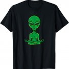 Meditating Alien - Cute Meditation Extraterrestrial Yoga T-Shirt