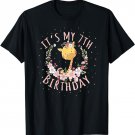 It's My 7th Birthday Princess Girl 7 Years Old Giraffe Lover T-Shirt