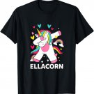 Ellacorn Personalized Name Dabbing Unicorn Ella T-Shirt