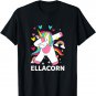 Ellacorn Personalized Name Dabbing Unicorn Ella T-Shirt
