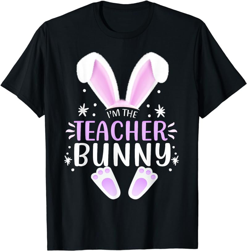 Teacher Easter Matching Family Party Bunny Face Costume 2023 T-Shirt