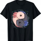 Yin and Yang Axolotl - Cute Pink and Black Axolotls T-Shirt