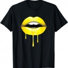 Yellow Ombre Dripping Lips T-Shirt