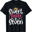 Sweet Sassy And Seven Cute 7th Birthday Celebration Outfit T-Shirt
