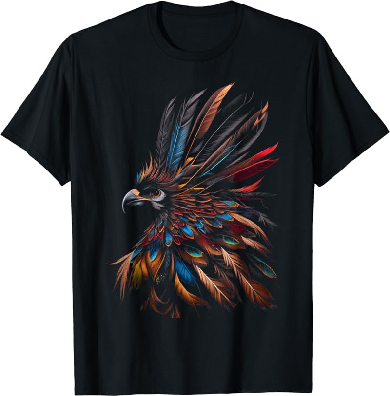 Eagle With Colored Feathers Graphic Tees Men Women Boy Girls T-Shirt