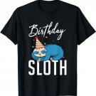 Birthday Sloth lazy cute Sloth T-Shirt