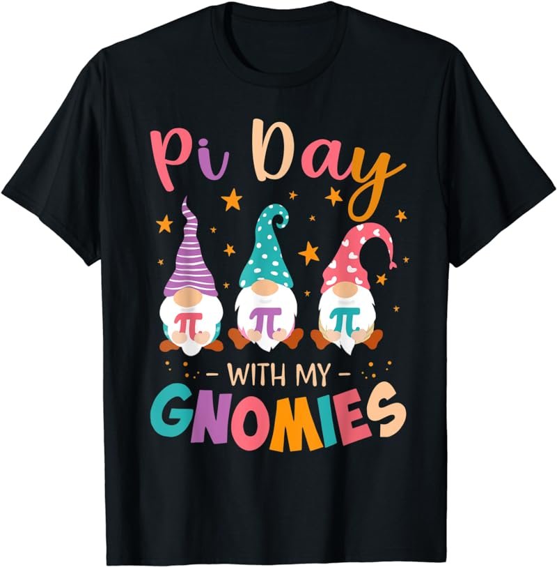 Funny Teaching On Pi Day With Gnome Teacher Gnomie Lover T-Shirt