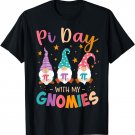 Funny Teaching On Pi Day With Gnome Teacher Gnomie Lover T-Shirt
