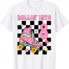 Rolling Into 8 Years Old Roller Skating Girl 8th Birthday T-Shirt