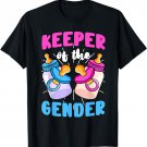 Keeper Of The Gender Reveal Announcement Baby Shower Party T-Shirt