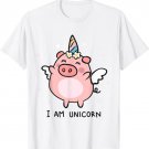 Cute Pigs Can Fly Unicorn Girls Tshirt Gift T-Shirt