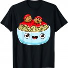 Kawaii Cute Spaghetti and meatballs - Cute Kawaii Food T-Shirt