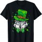 Wolf Leprechaun St Patricks Day Boys Kids Girls Shamrock T-Shirt