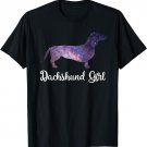 Dachshund Girl Space Galaxy Weenie Mama Cute Womens Gift T-Shirt