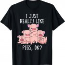 Love Pig Shirt Women Pig Gifts Pigs Tshirt Men Cute Swine T-Shirt
