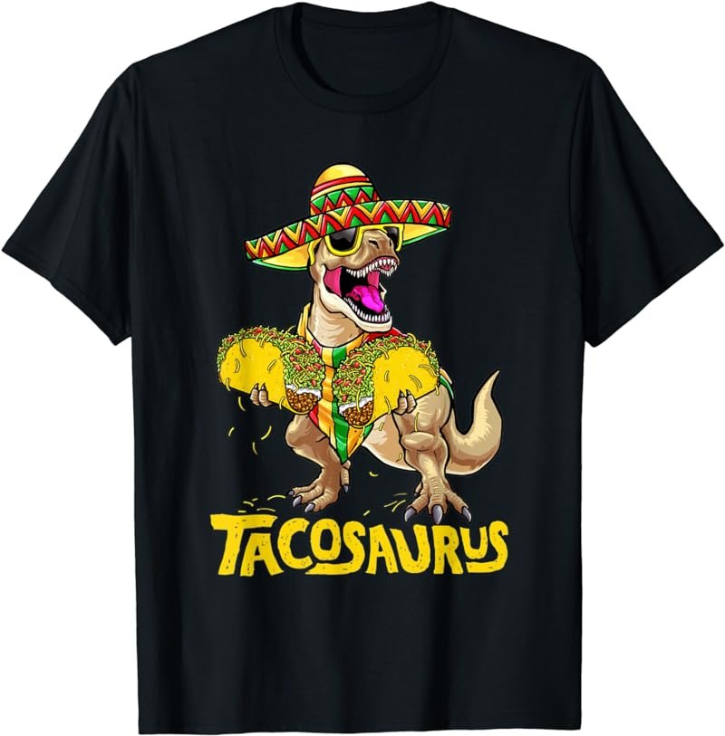 Tacosaurus Rex Dinosaur Taco Kids Cinco De Mayo Party Funny T-Shirt