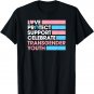 Love Protect Support Celebrate Transgender Youth Trans Ally T-Shirt