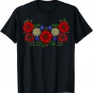 Cute Floral Ukraine Shirt Vintage Ukrainian Vyshyvanka Style T-Shirt