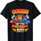 Cousin of The Birthday Boy Fire Race Supercar Party Black T-Shirt