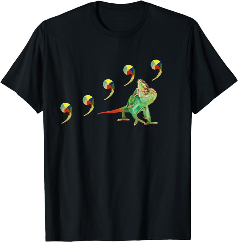 Funny Comma Chameleon 80's Throwback Song Lyrics T-Shirt